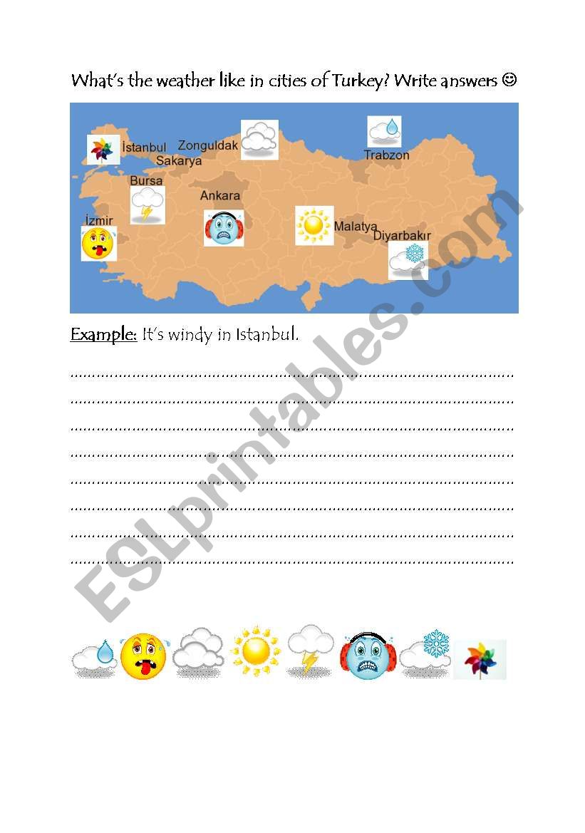 Weather Conditions Worksheet worksheet