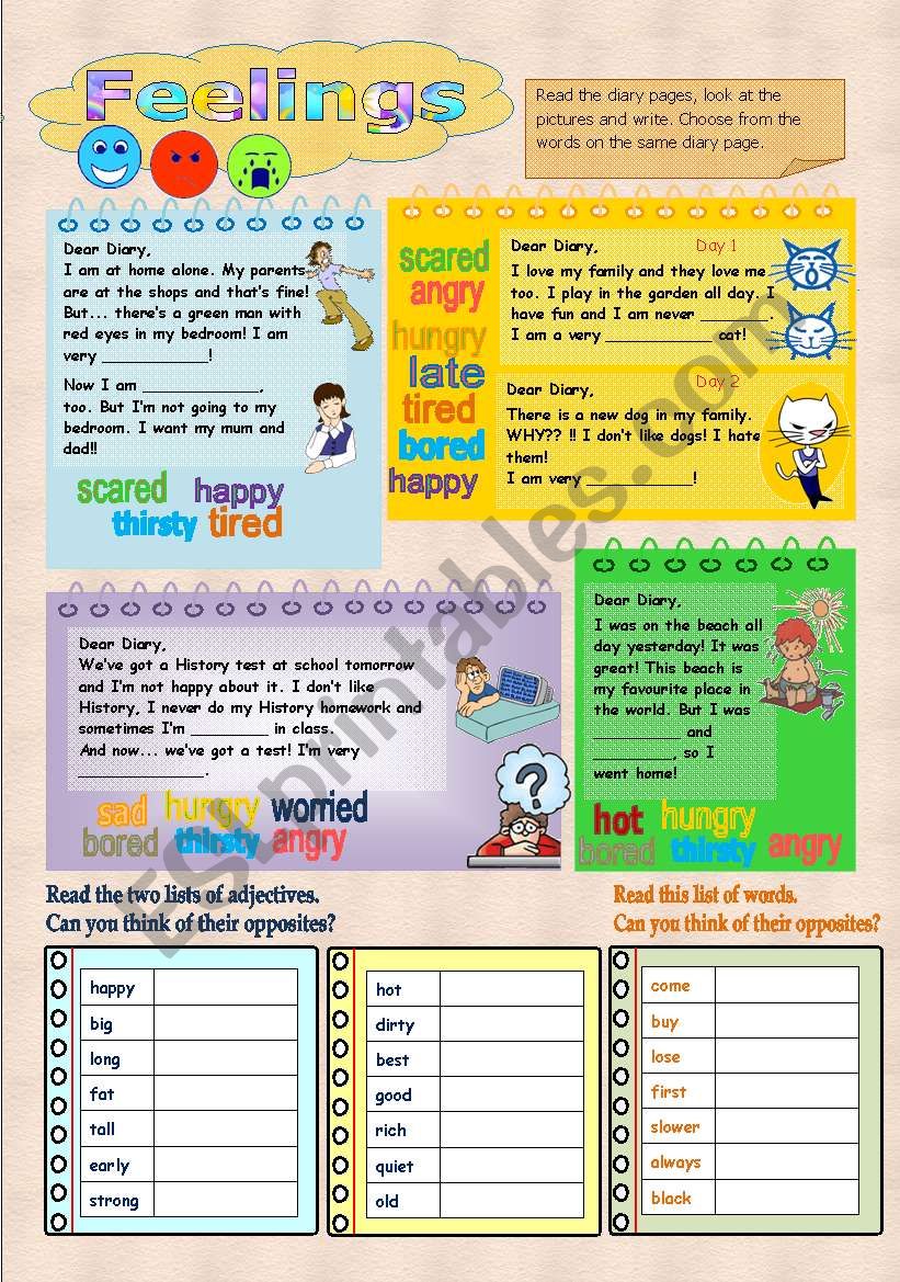 Adjectives revision - elementary