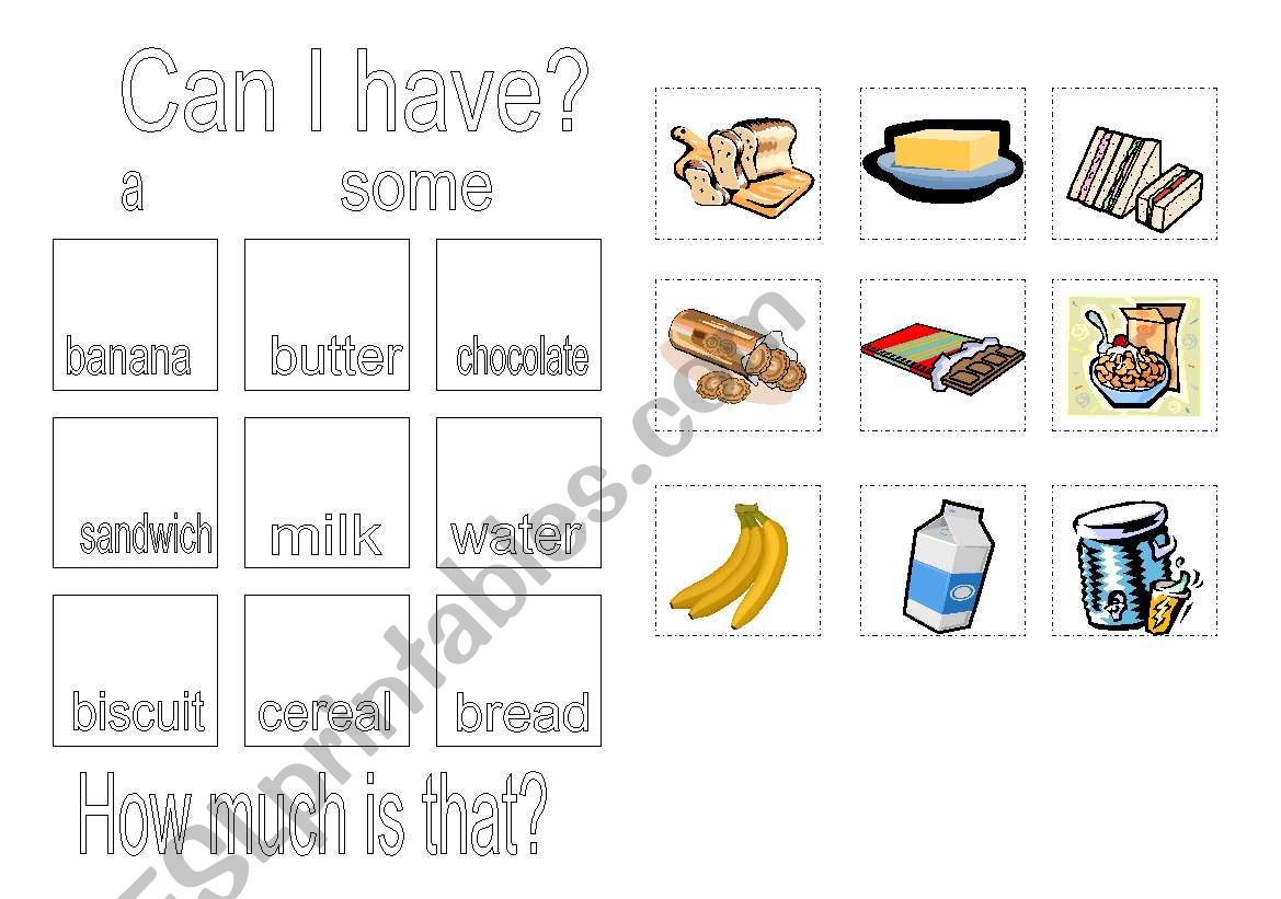 Can I have some...? worksheet