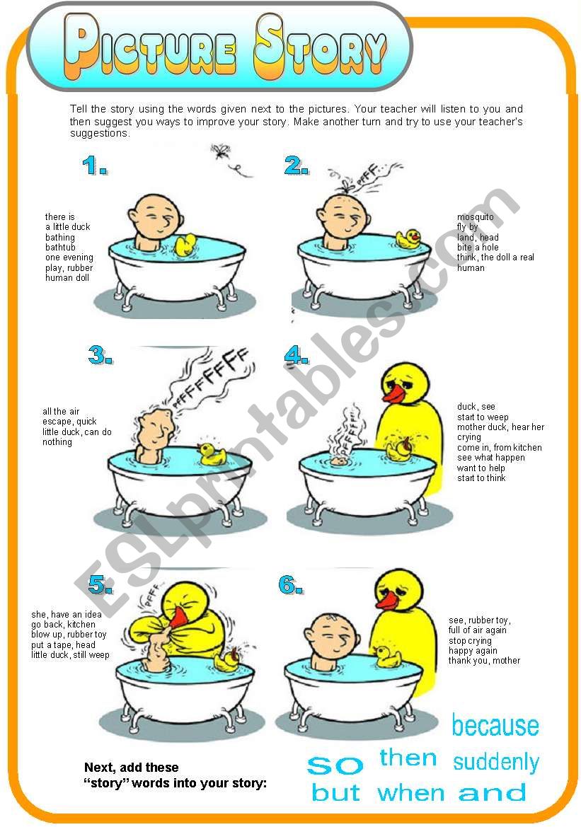 Picture Story: The Little Duck (Grammar Up! Task)