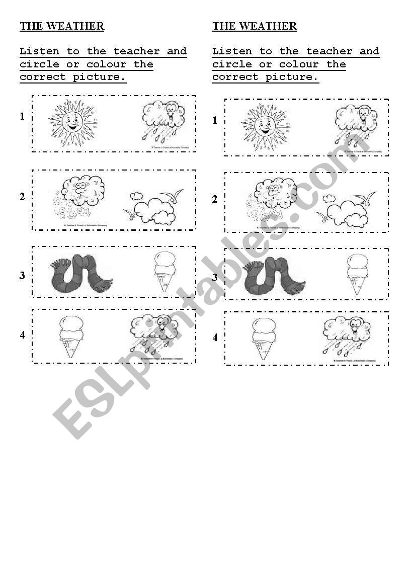 HOWS THE WEATHER? worksheet