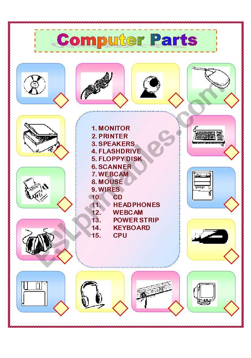 Computer Parts Match worksheet