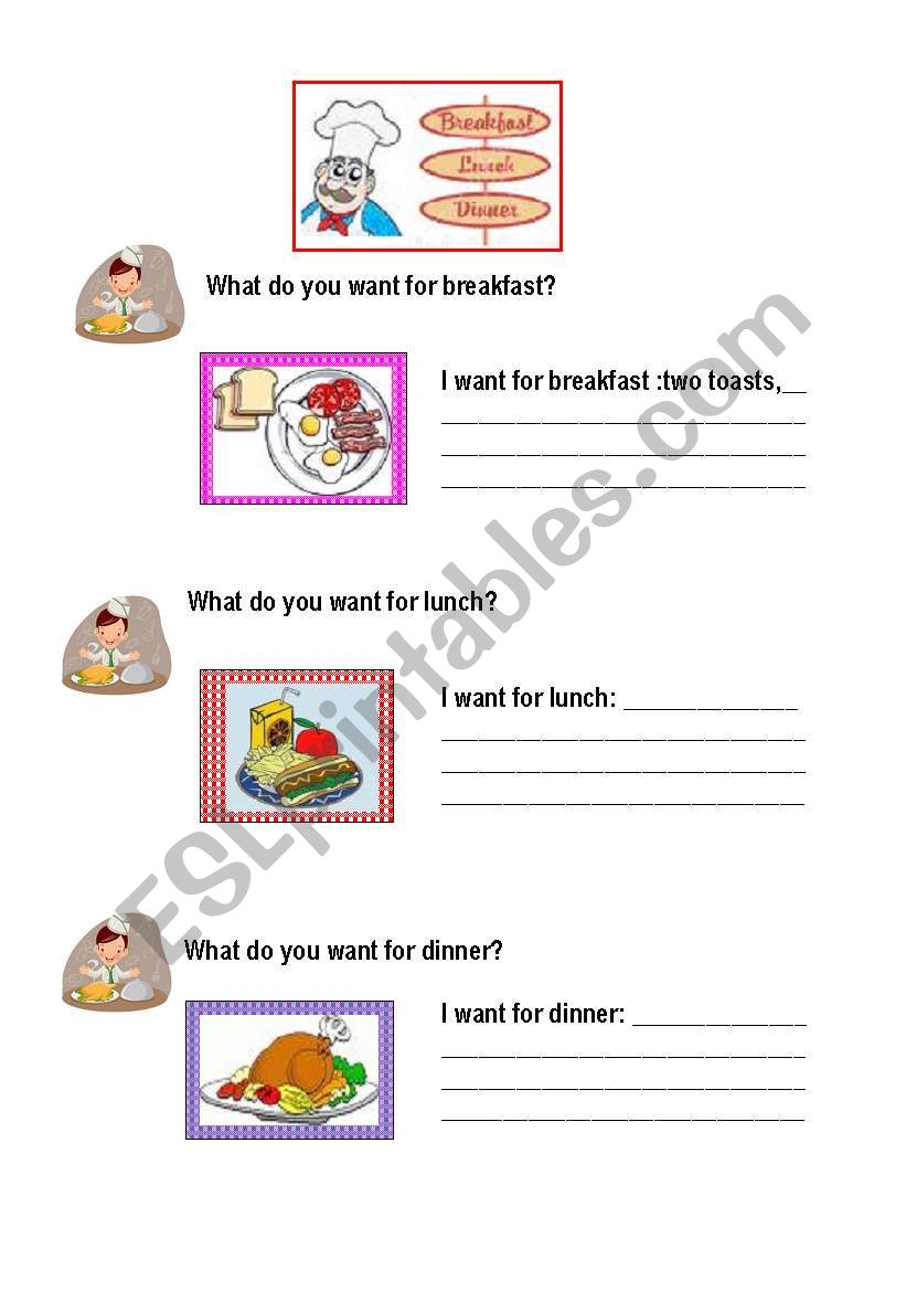second sheets about the food