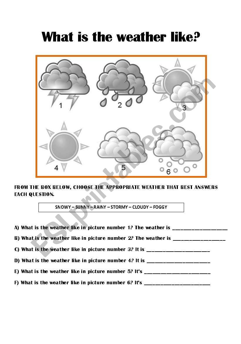 The Weather worksheet