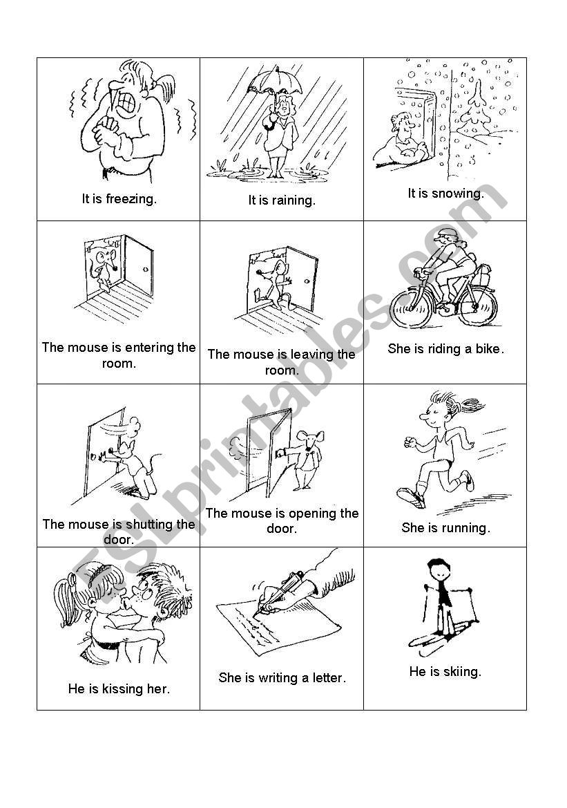 Pantomime Present Progressive worksheet