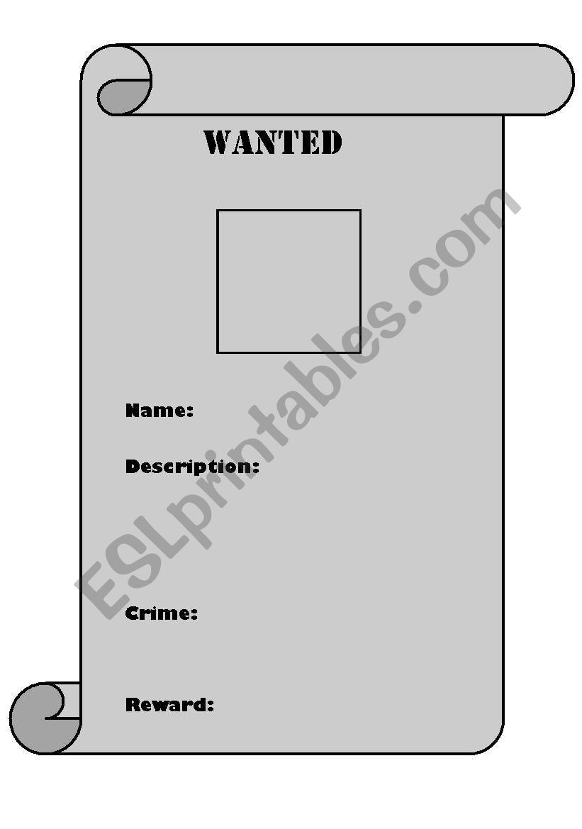 WANTED worksheet