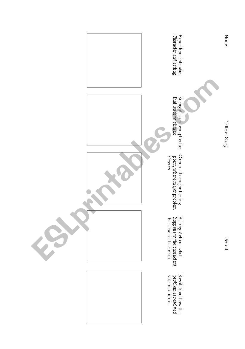 Plot Comic Strip worksheet