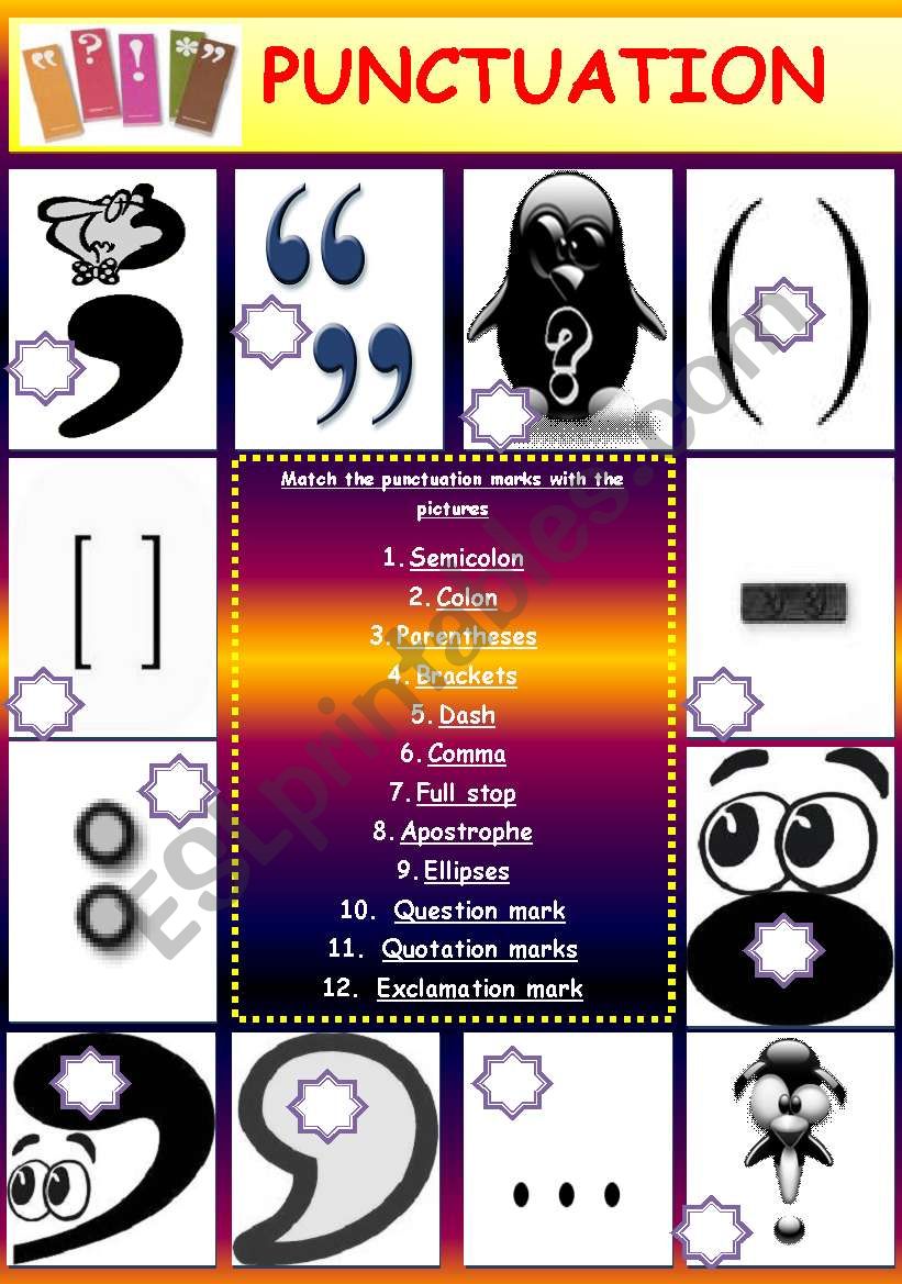 PUNCTUATION worksheet