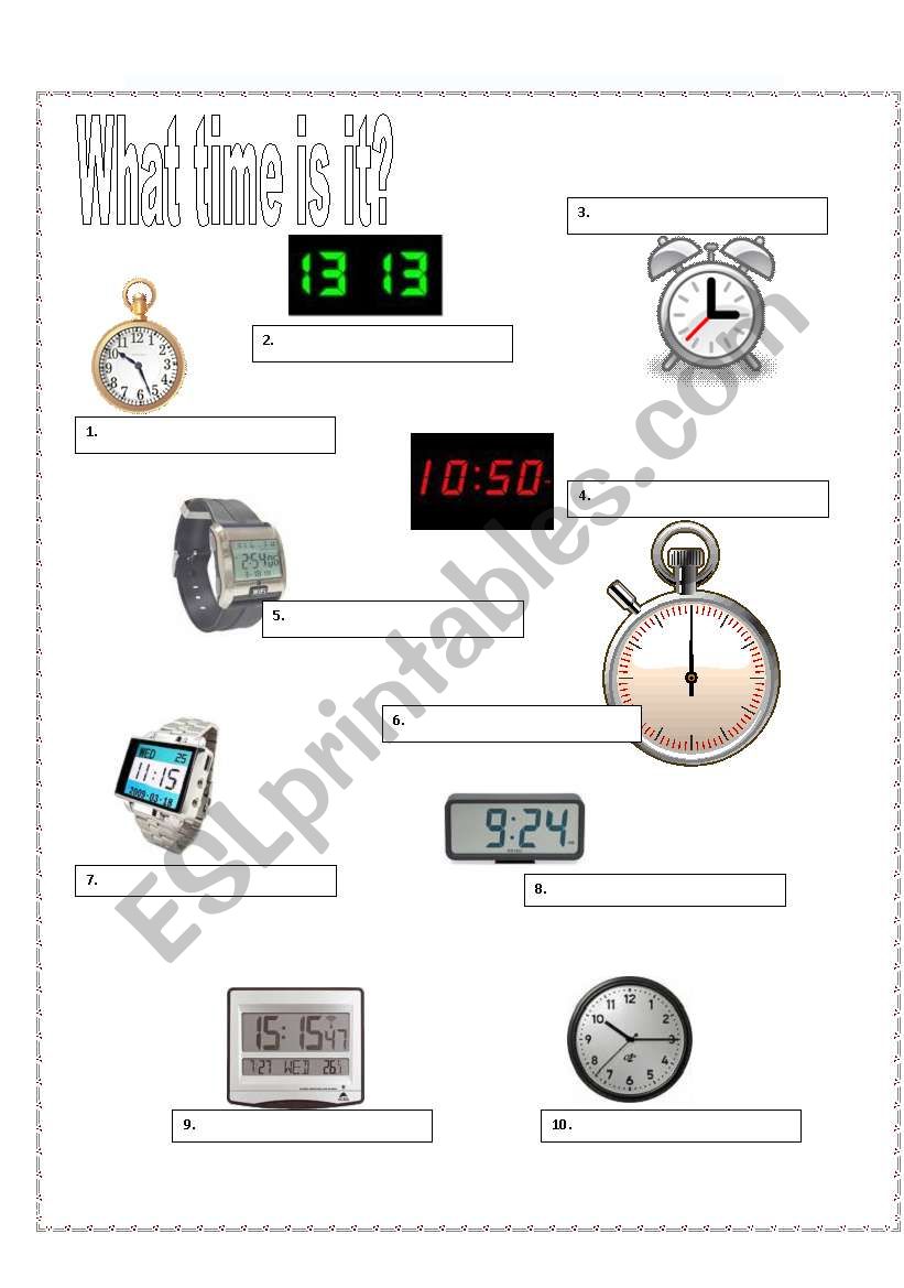 What time is it? worksheet