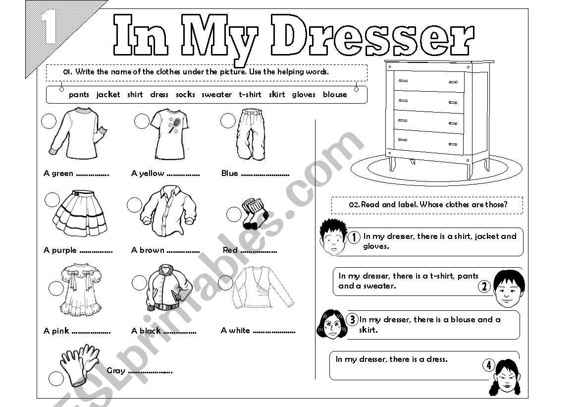 In My Dresser 01 worksheet