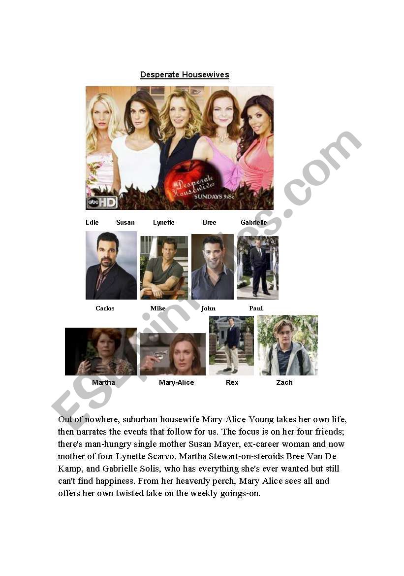 Desperate Housewives character introduction