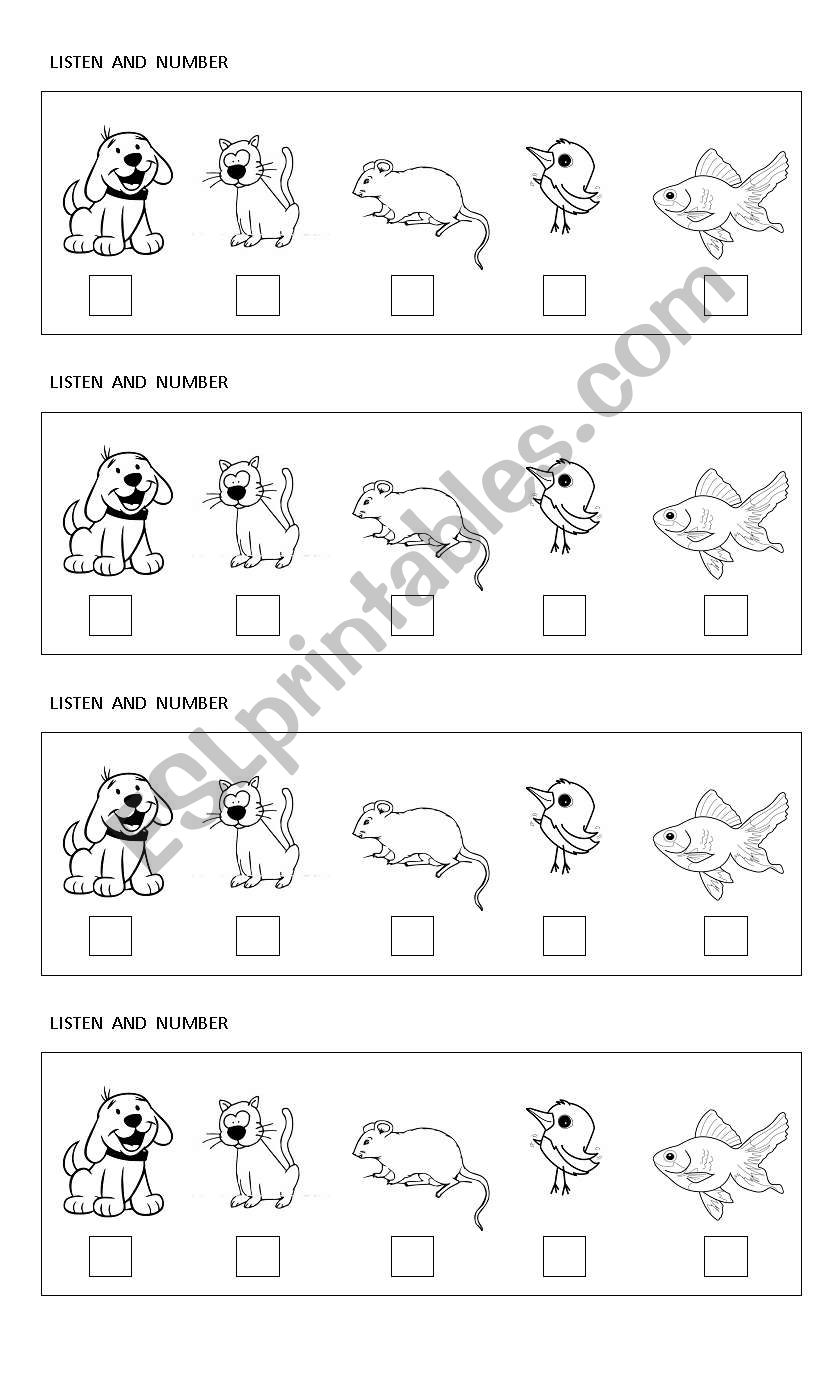 pets worksheet