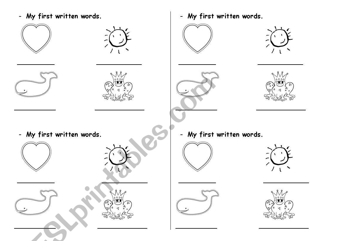 first colours worksheet