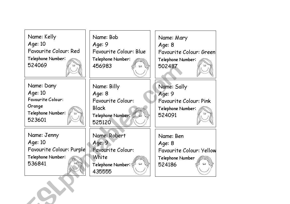 Cards to practise conversation skills