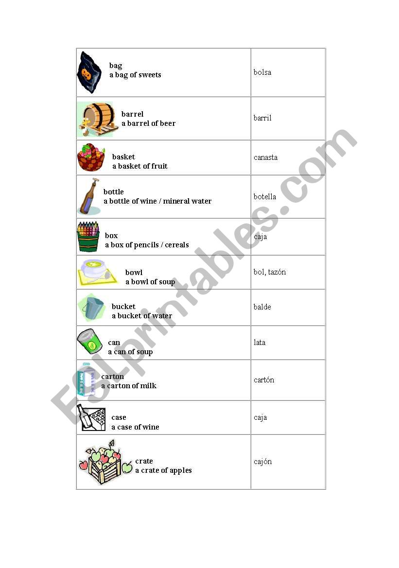 flashcards-containers-and-quantities-2-cup-pack-pump-tube-package-roll-bottle-book