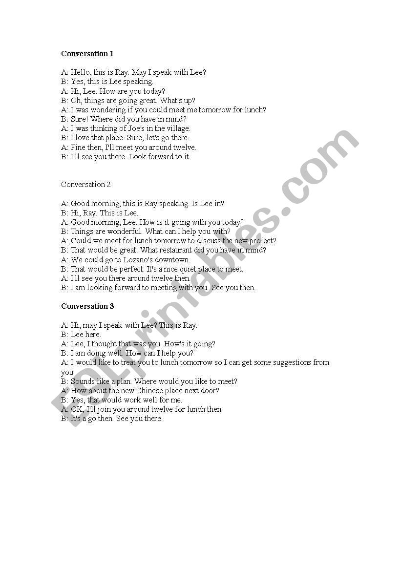 directions worksheet