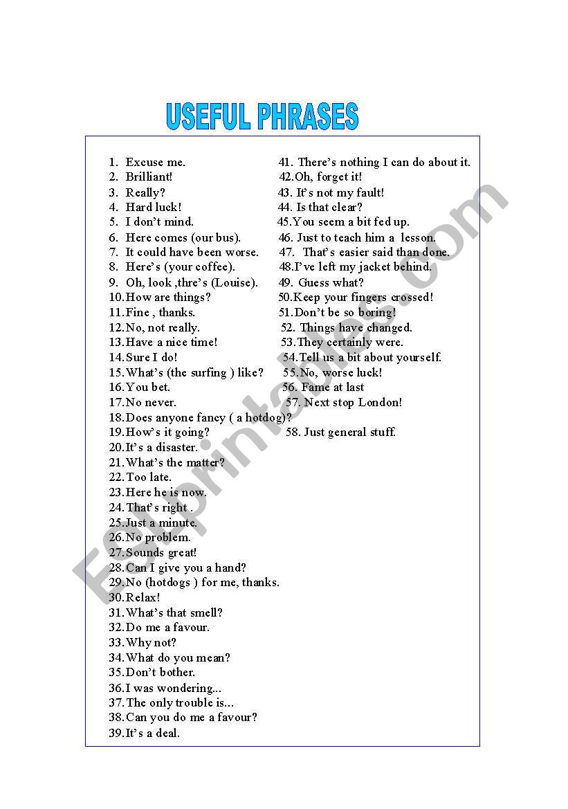 KEEP TALKING! worksheet