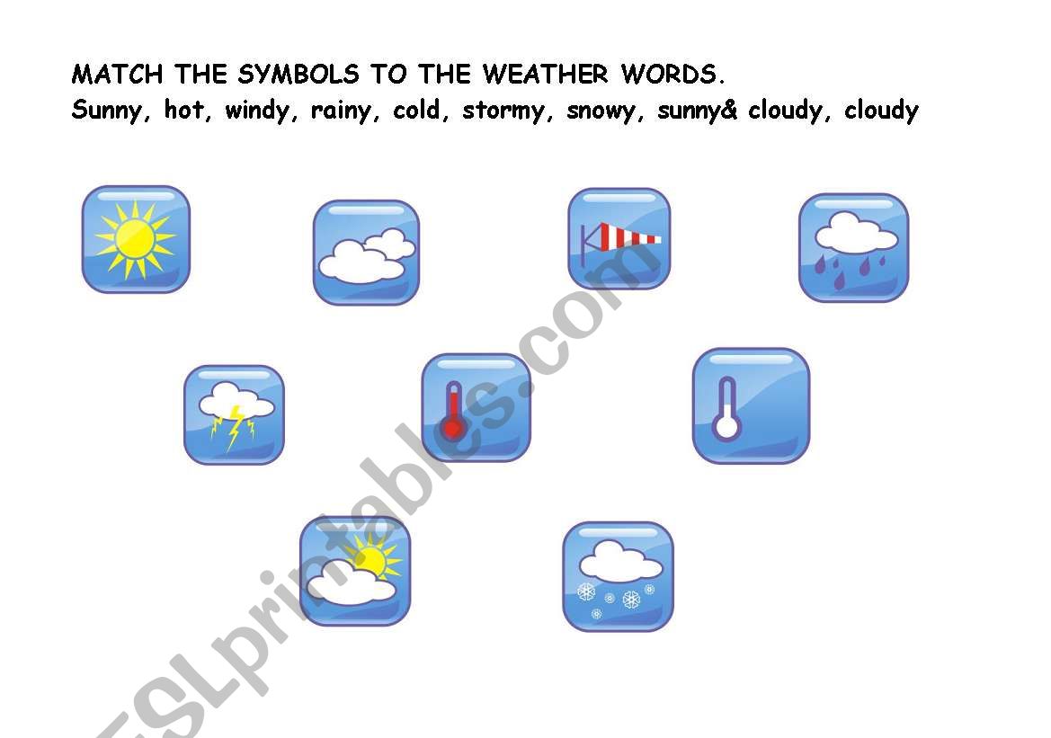 Seasons and weather worksheet