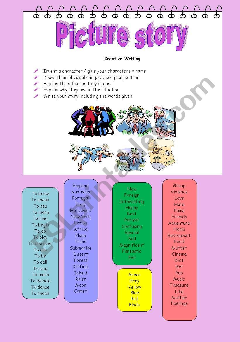 Picture story worksheet