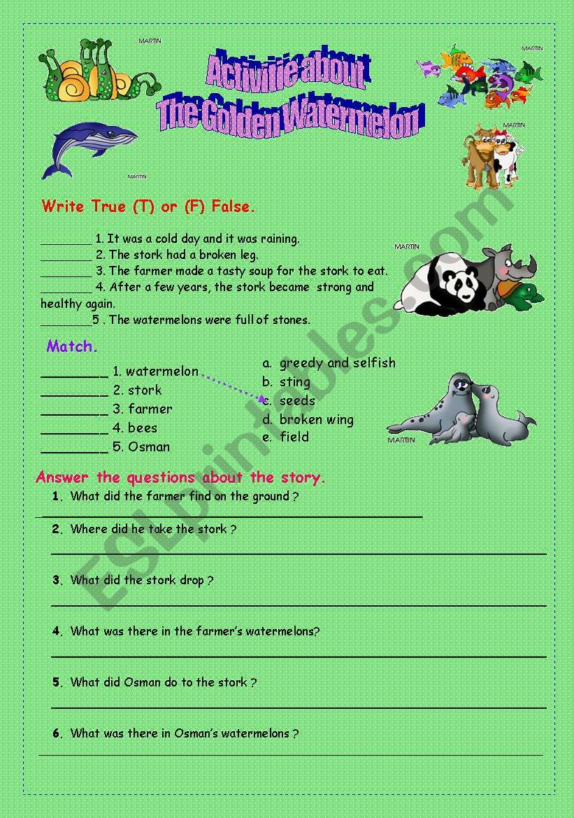 INTERESTING STORY PART - 4 worksheet