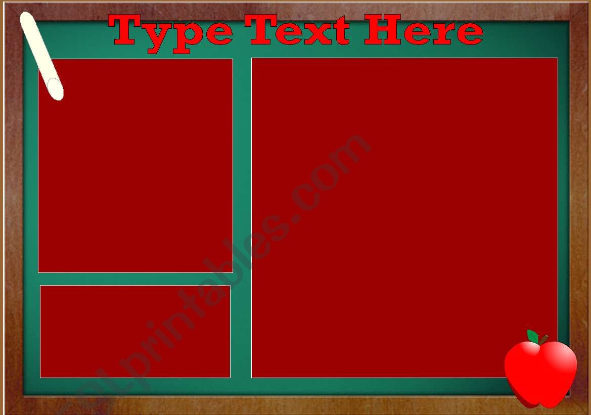 Blackboard & Chalk Template worksheet