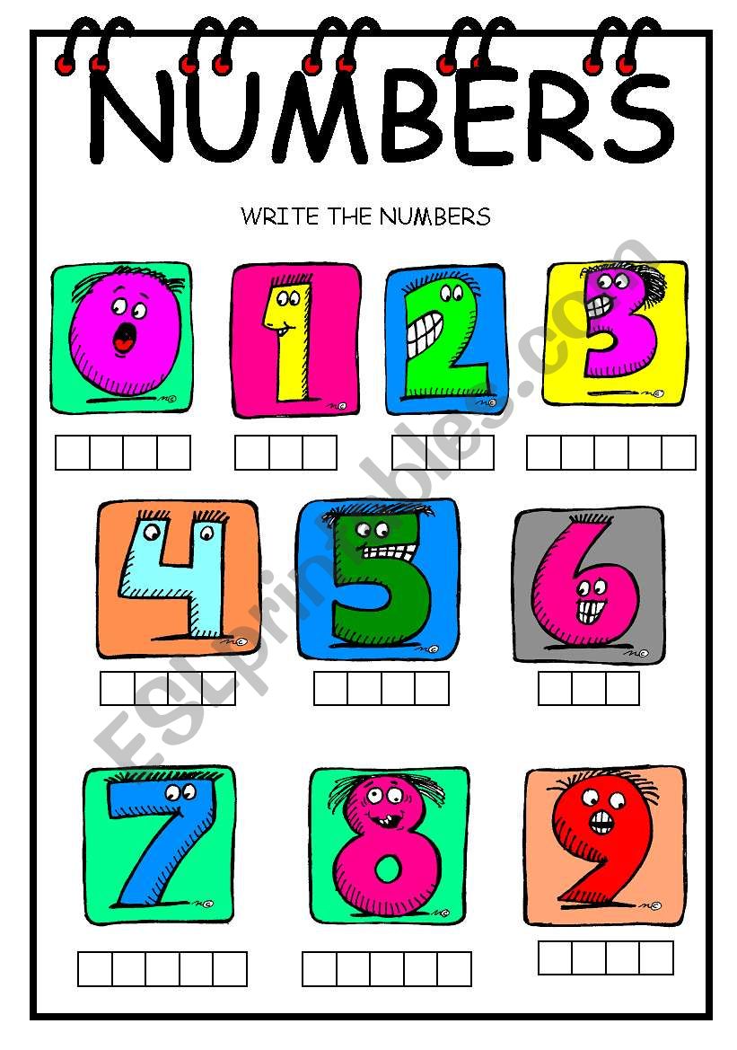 NUMBERS worksheet