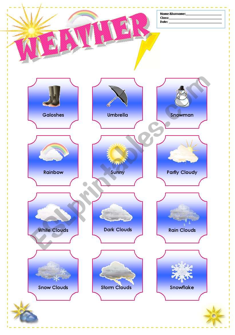 weather worksheet