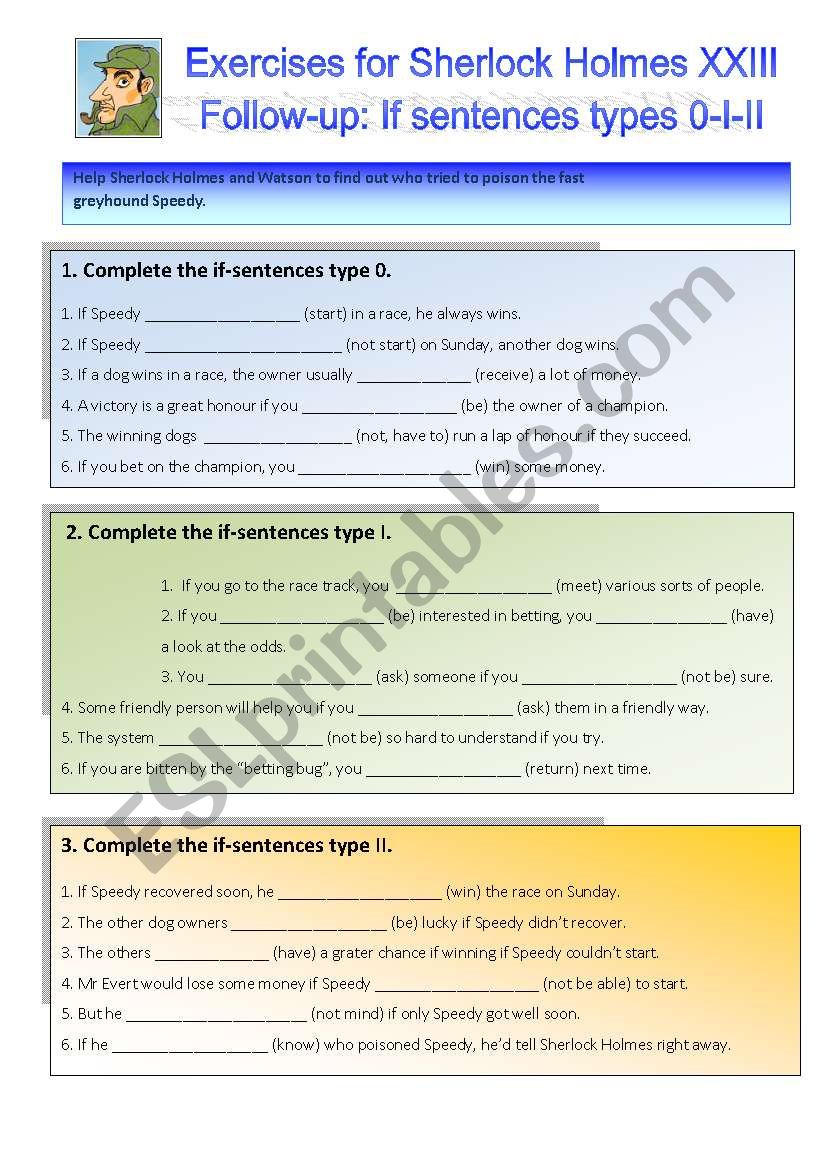 Sherlock Holmes case XXIII Follow-up: If sentences 0 - I - II