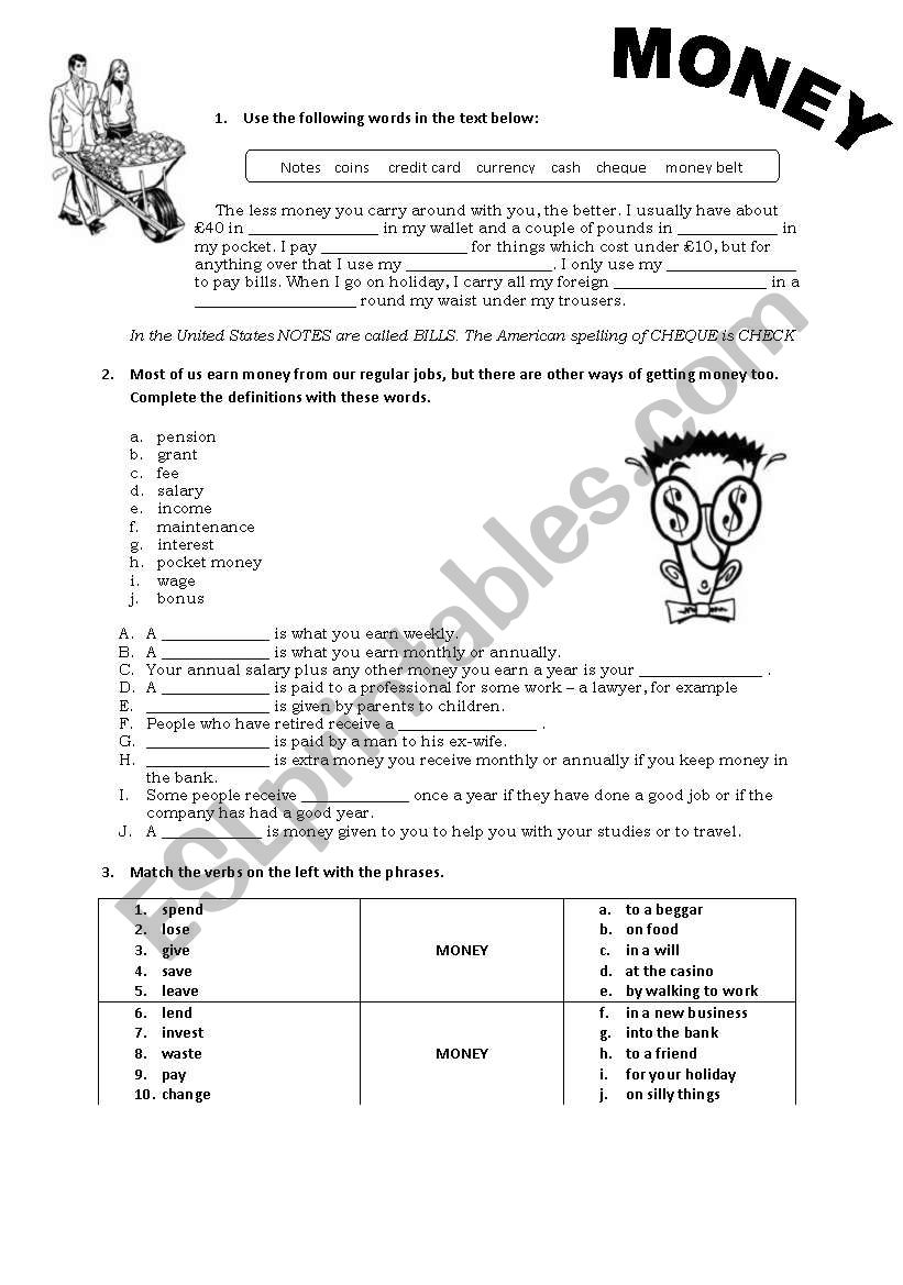 Money worksheet