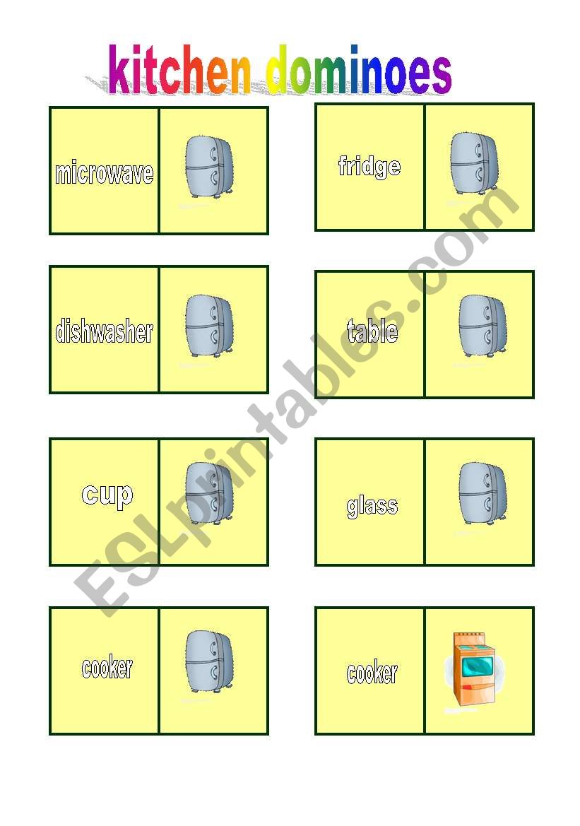 kitchen dominoes (09.04.10) worksheet