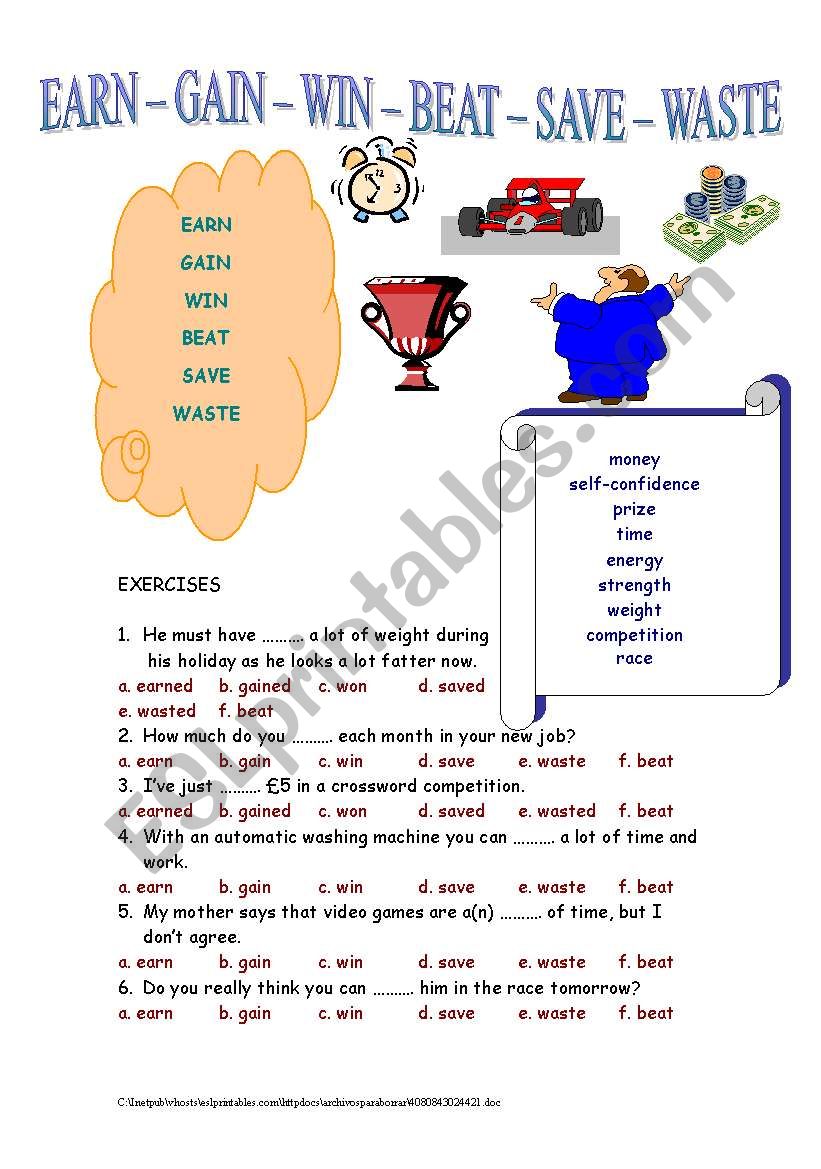 confused words worksheet