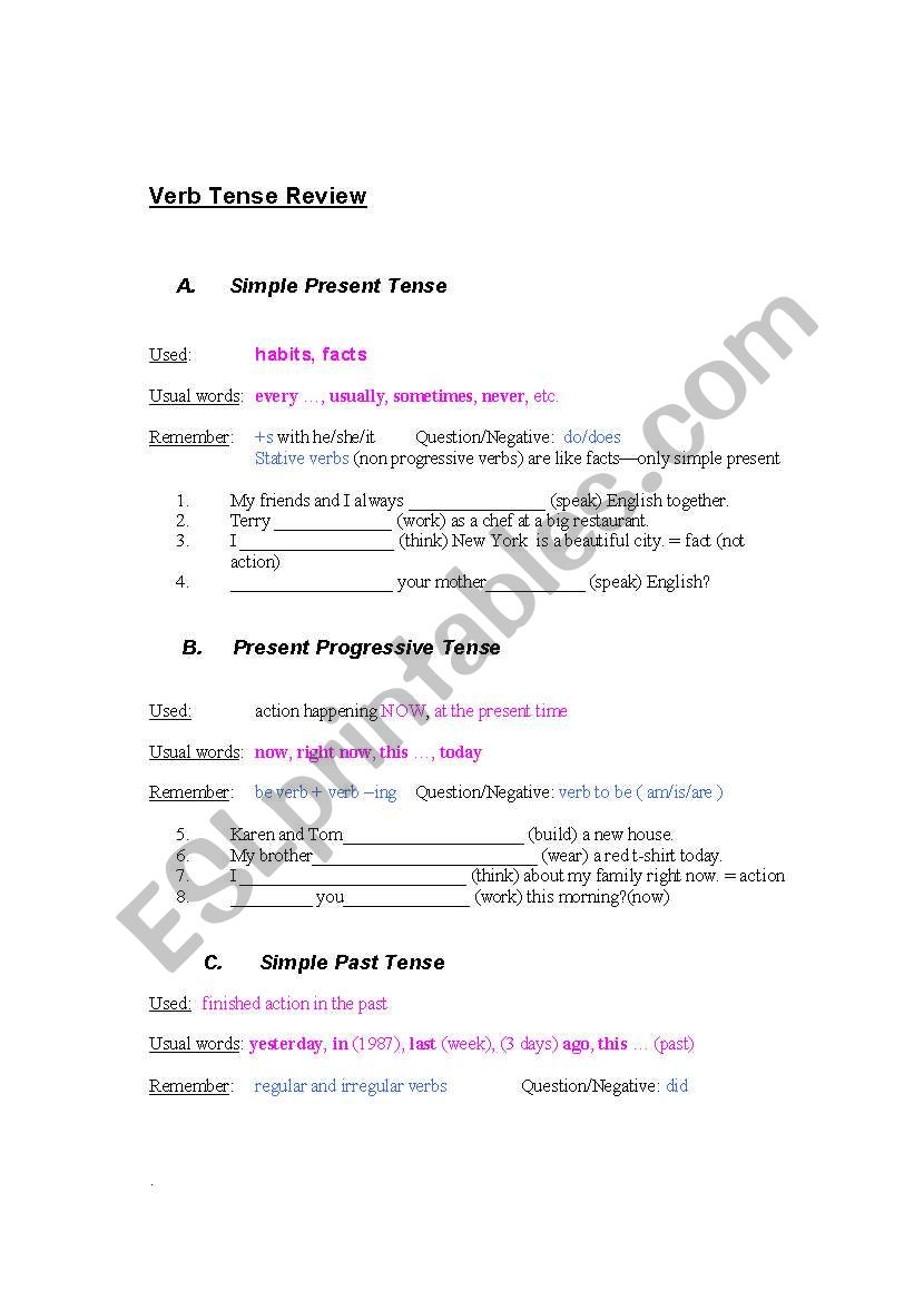 tenses-review-esl-worksheet-by-pattette