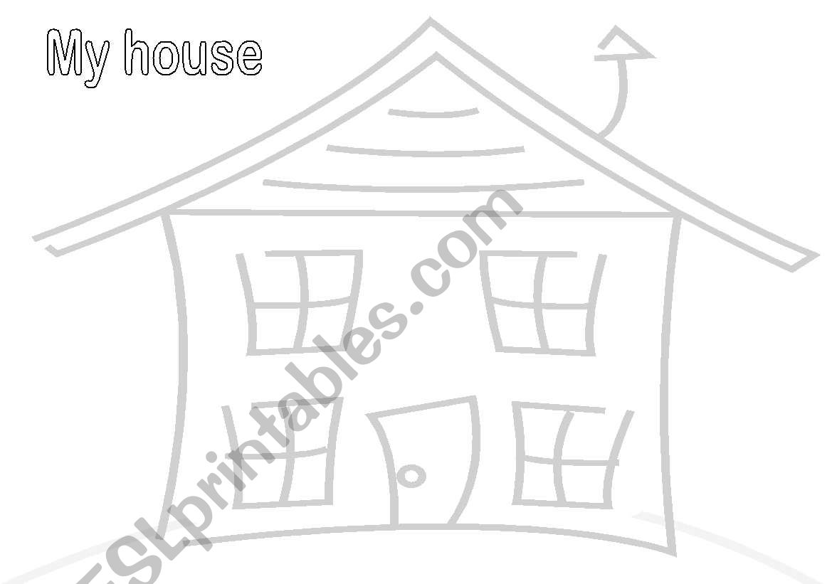 Put the rooms into the house worksheet