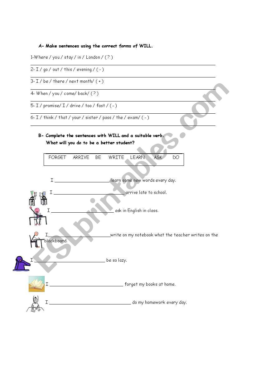 will worksheet