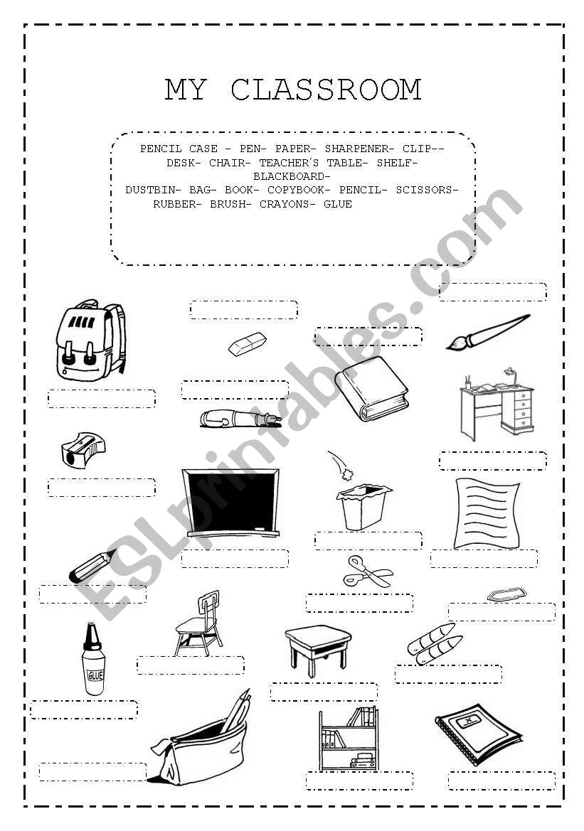 MY CLASSROOM worksheet