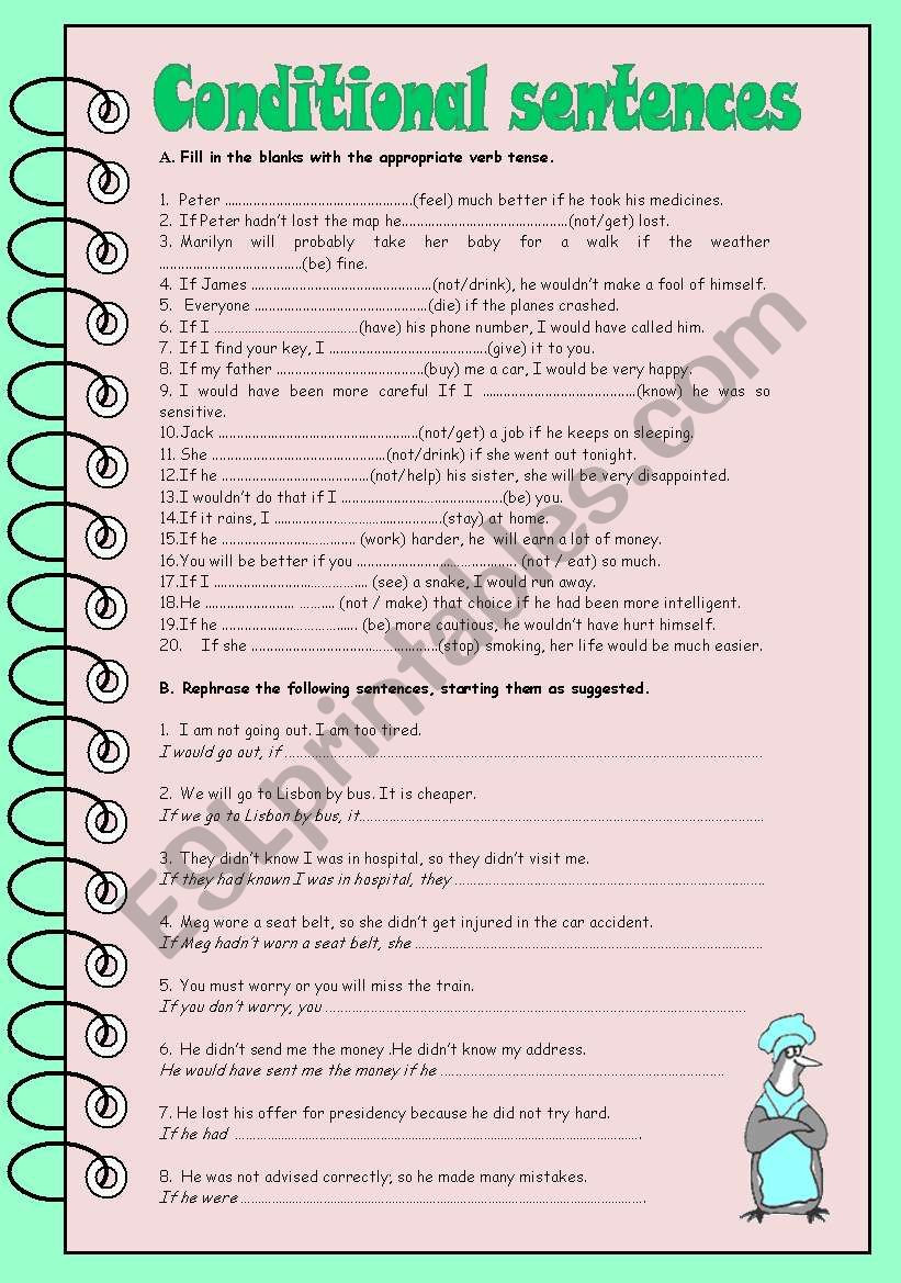 Conditional sentences worksheet