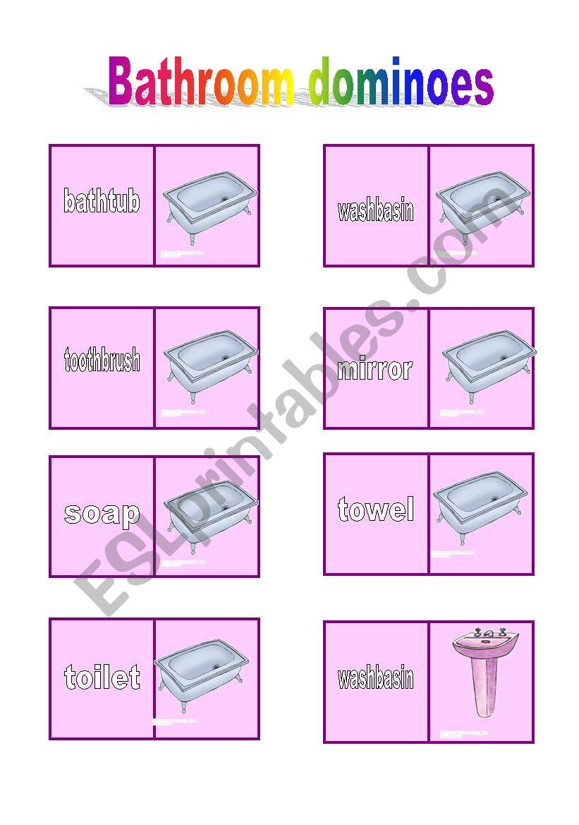 bathroom dominoes (09.04.10) worksheet