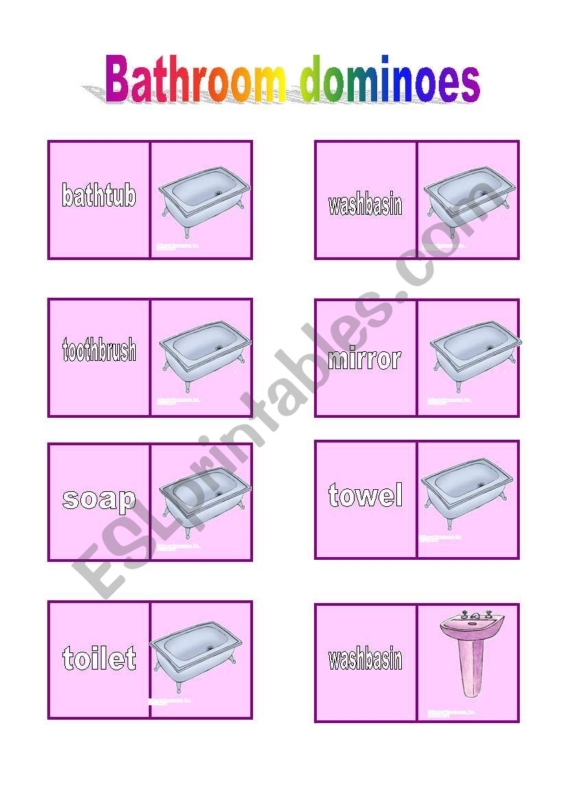 bathroom dominoes (09.04.10) worksheet