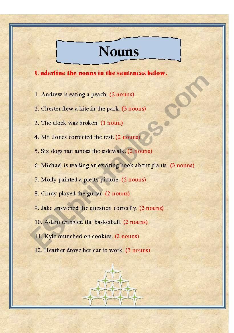 NOUNS worksheet