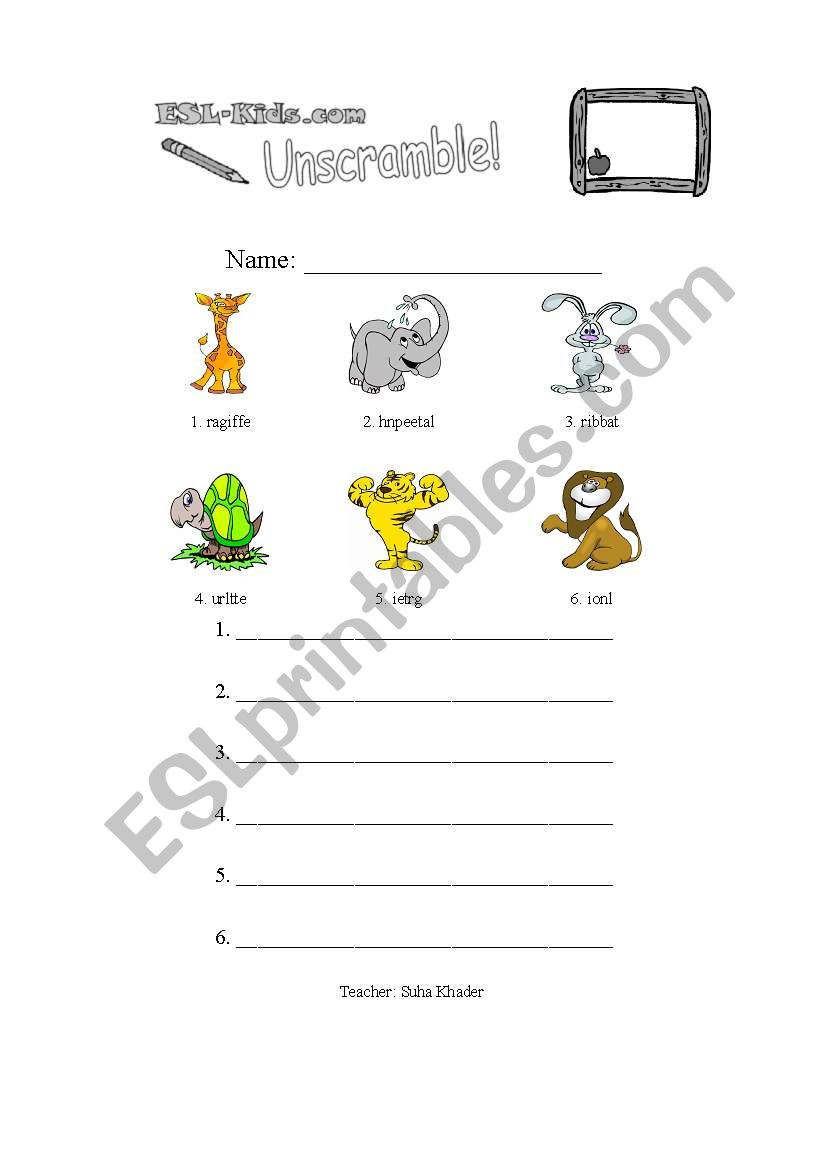 Animals Worksheet  worksheet