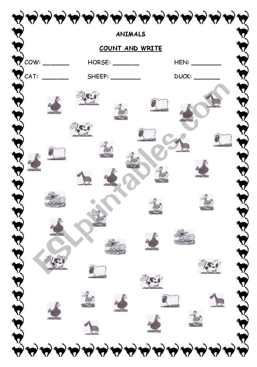 ANIMALS worksheet