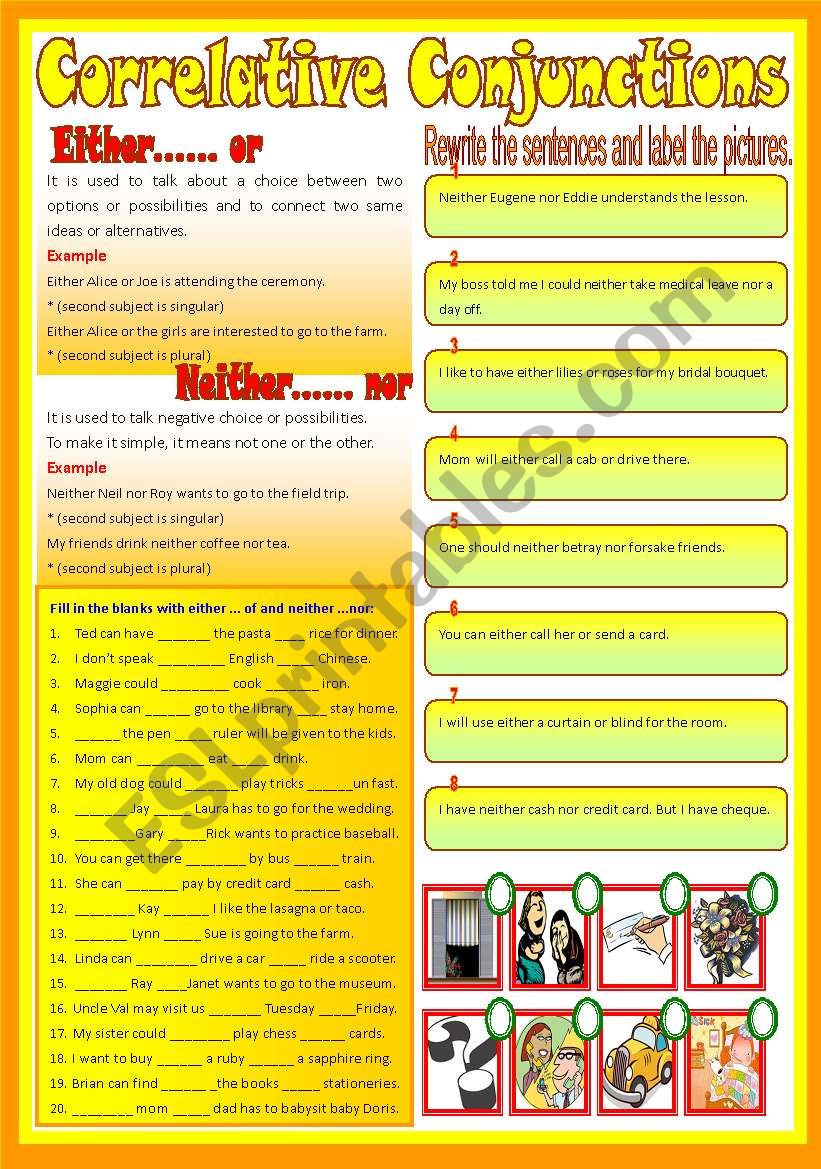 correlative-conjunctions-either-or-neither-nor-b-w-keys-esl-worksheet-by
