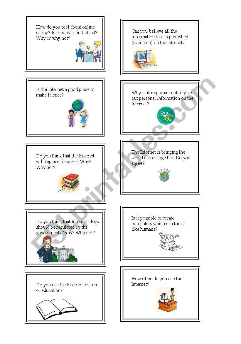 Media, radio and the Internet worksheet