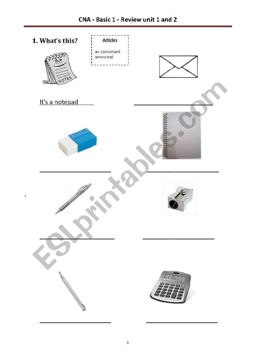 Unit 1 and 2 basic 1 review - whats your name and where are you from