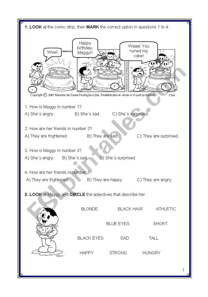 Adjectives worksheet