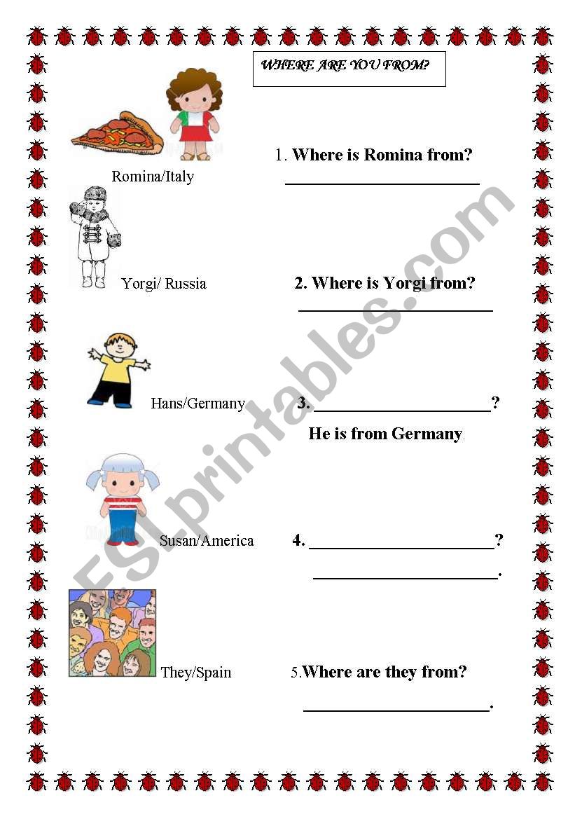 Thanks where are you from. Where are you from Worksheets. Where are you from упражнения. Where are you from упражнения для детей. Where are you from задания для детей.