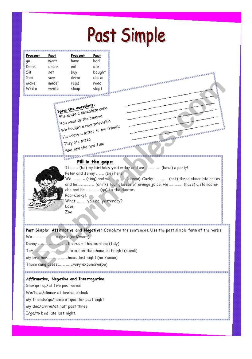 Simple Past worksheet