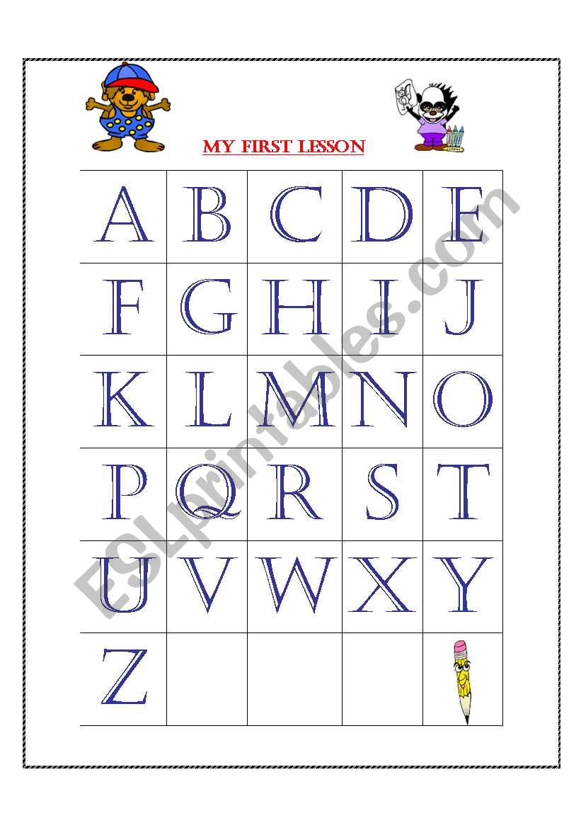 Alphabet worksheet