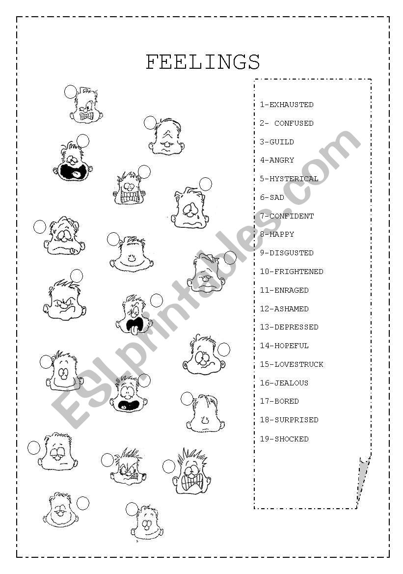 FEELINGS worksheet