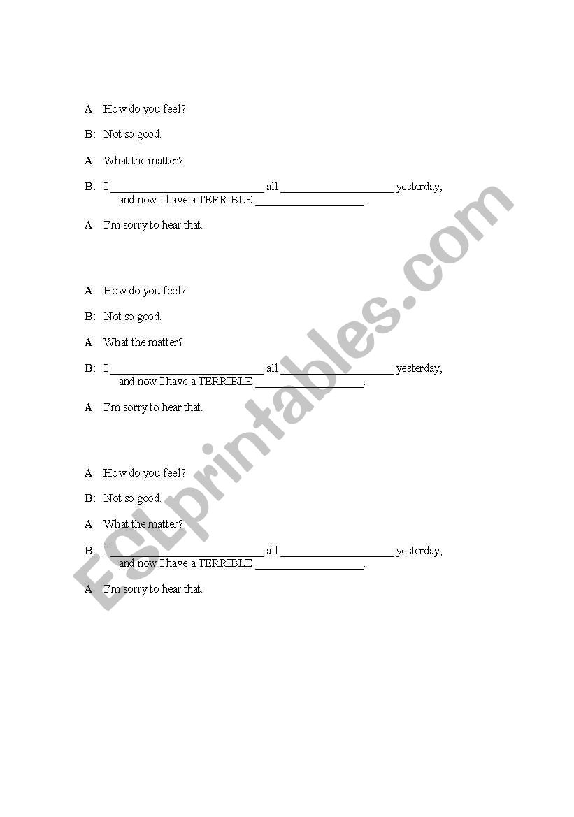 How do you feel? worksheet